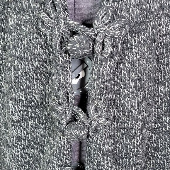 SOPHIA MAX Black and White Hooded Cardigan Sweater Size Small - Picture 4 of 8